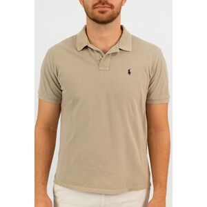 Polo by Ralph Lauren Made in USA Tan Cotton Polo Shirt Men's XL Extra Large